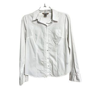 button up shirt / white / long sleeve